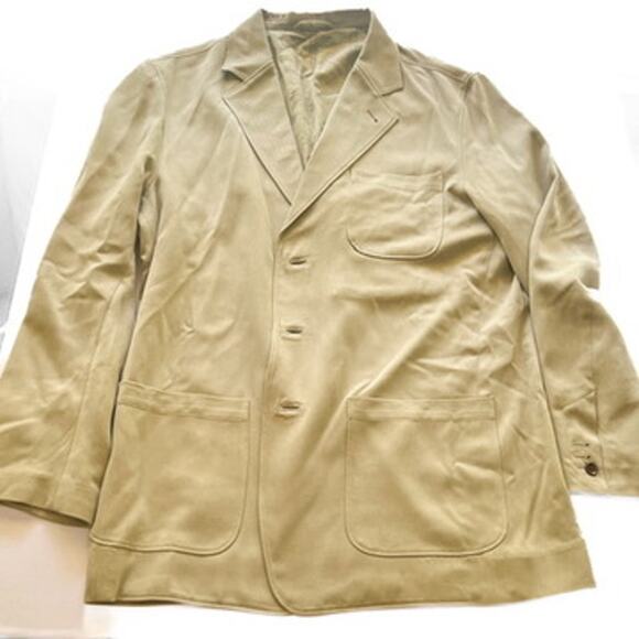 NWT Tommy Bahama 100 Silk St Thomas Men's Large Unstructured Blazer in Khaki - Picture 1 of 13